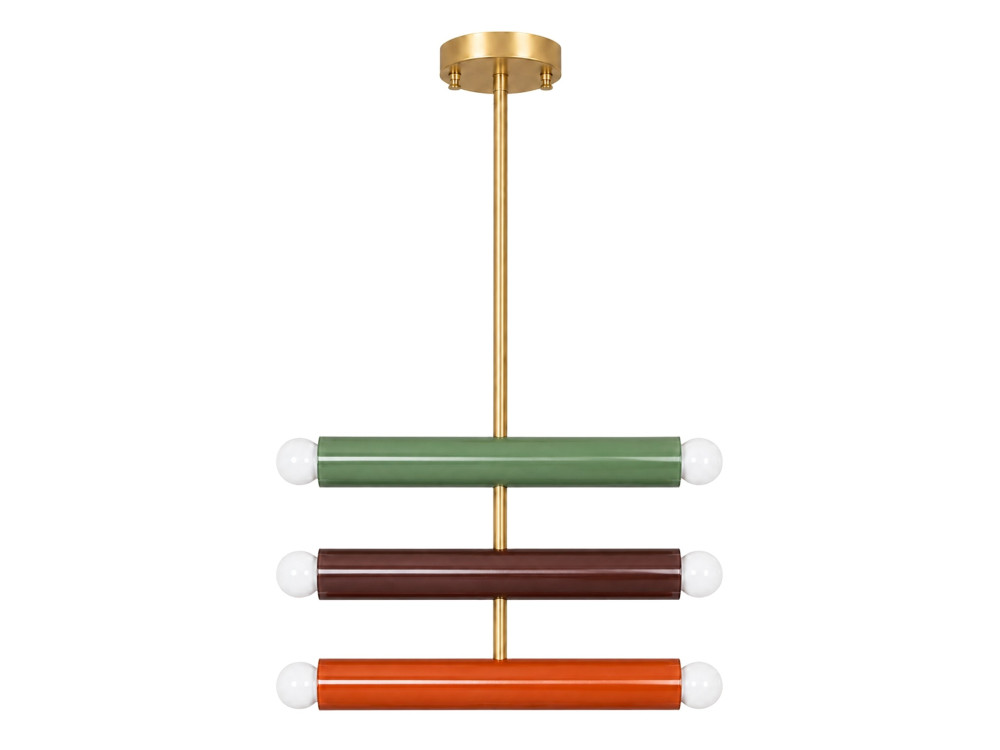 Metalen kroonluchter "Vento" - 35 x 10 cm - Groen
