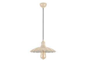 Metalen hanglamp "Volan" - 25 x 25 cm - Beige