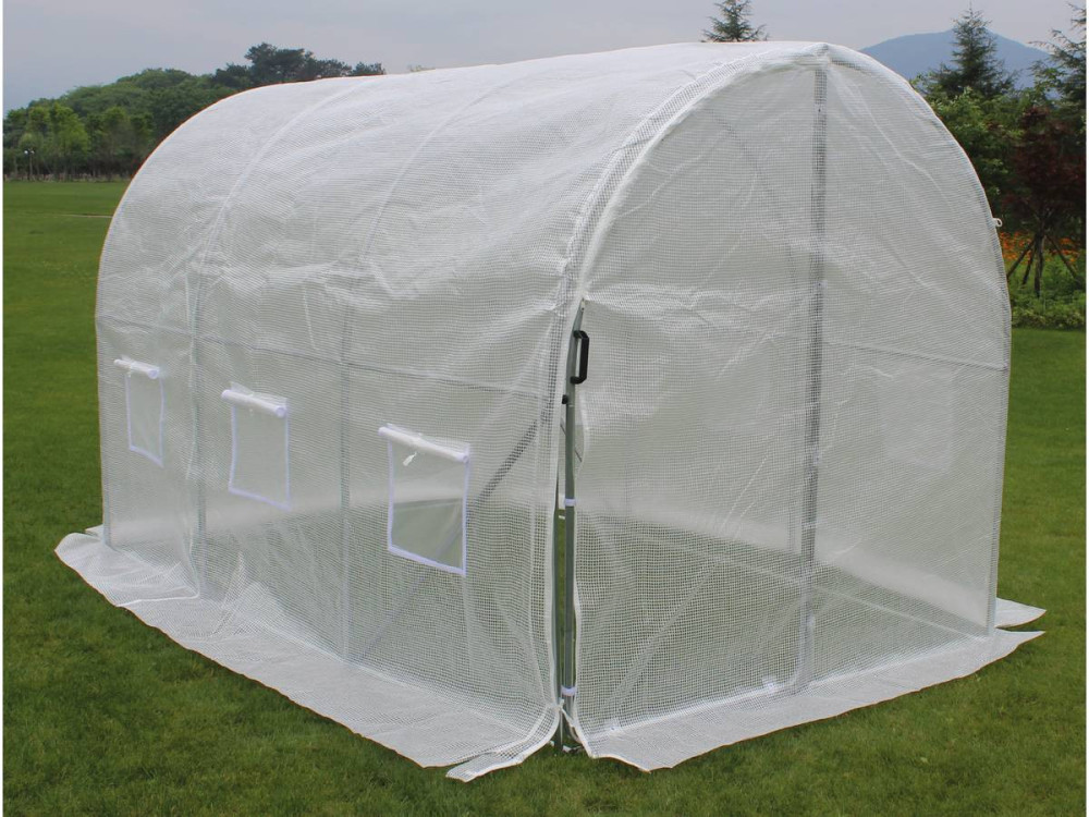 Tuintunnelkas met "Mimosa" deur - 180 g / m² - 6 m² - 3 x 2 x 2 m