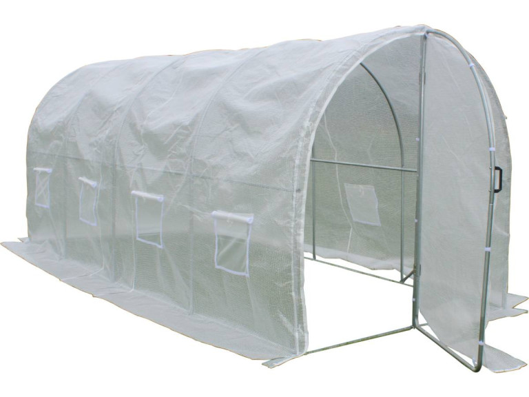 Tuintunnelkas met deur "Mimosa" - 180 g / m² - 9 m² - 4,5 x 2 x 2 m