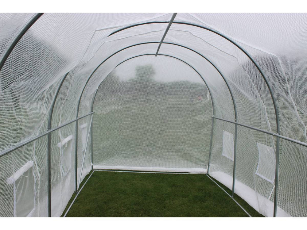 Tuintunnelkas met deur "Mimosa" - 180 g / m² - 9 m² - 4,5 x 2 x 2 m