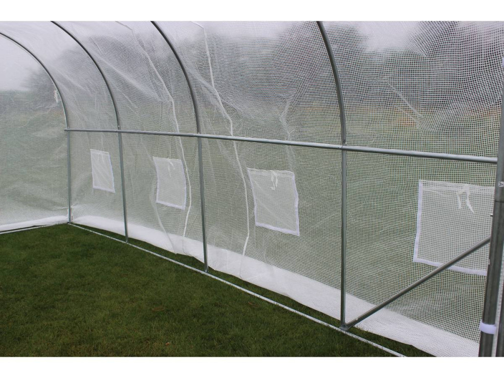 Tuintunnelkas met deur "Mimosa" - 180 g / m² - 9 m² - 4,5 x 2 x 2 m