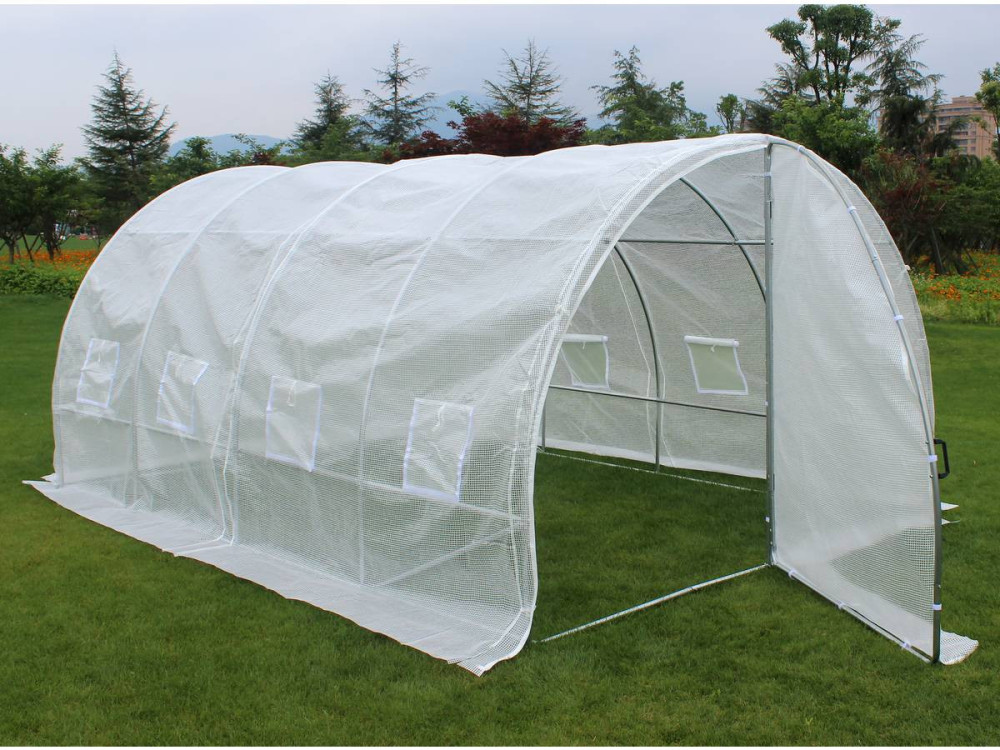 Tuintunnelkas met "Mimosa" deur - 180 g / m² - 12 m² - 4 x 3 x 2 m
