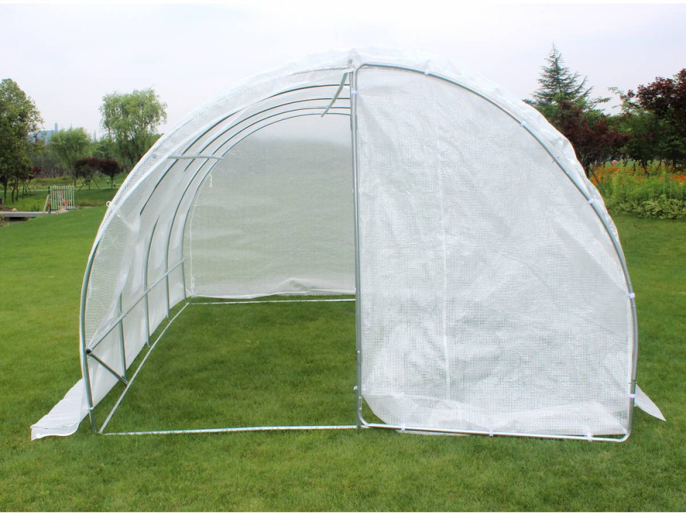 Tuintunnelkas met "Mimosa" deur - 180 g / m² - 12 m² - 4 x 3 x 2 m