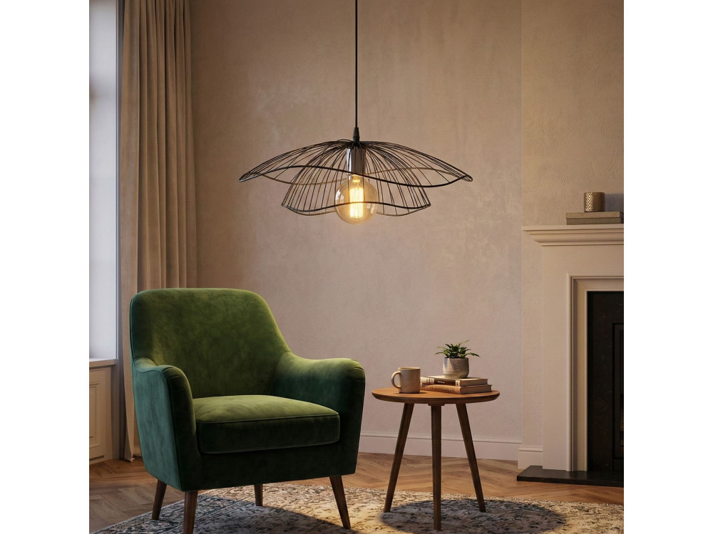 Metalen hanglamp "Tel" - 50 x 50 cm - Zwart