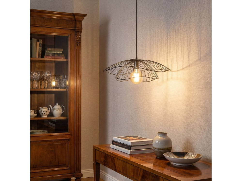 Metalen hanglamp "Tel" - 50 x 50 cm - Zwart