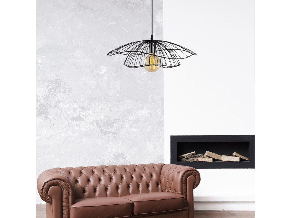 Metalen hanglamp "Tel" - 50 x 50 cm - Zwart
