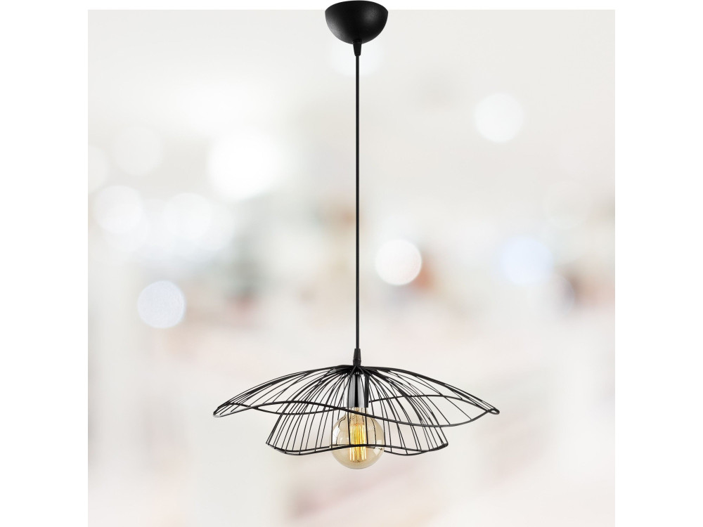 Metalen hanglamp "Tel" - 50 x 50 cm - Zwart