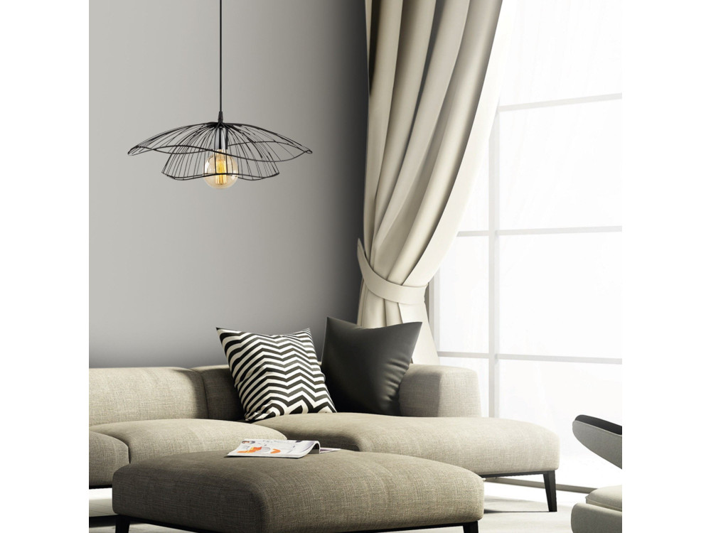 Metalen hanglamp "Tel" - 50 x 50 cm - Zwart