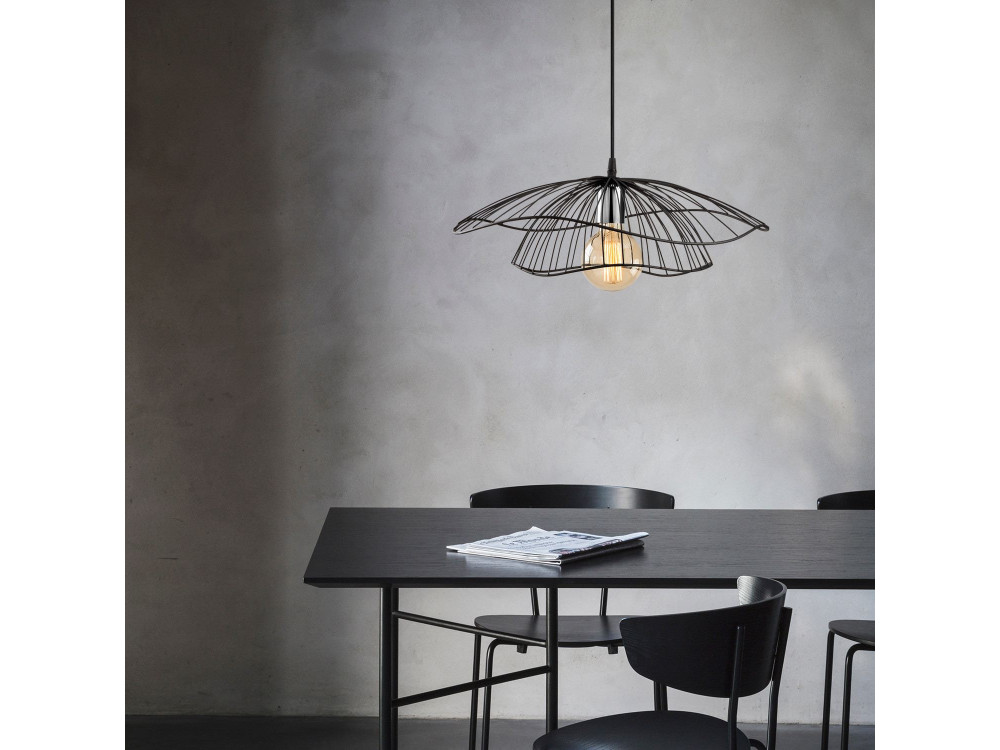 Metalen hanglamp "Tel" - 50 x 50 cm - Zwart
