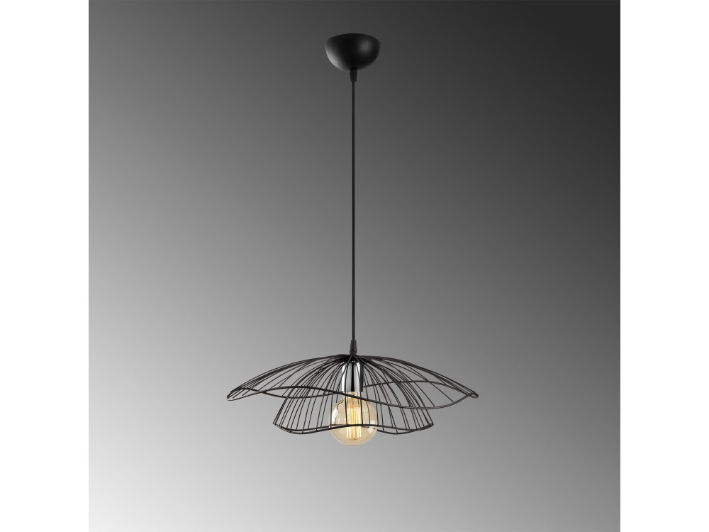 Metalen hanglamp "Tel" - 50 x 50 cm - Zwart