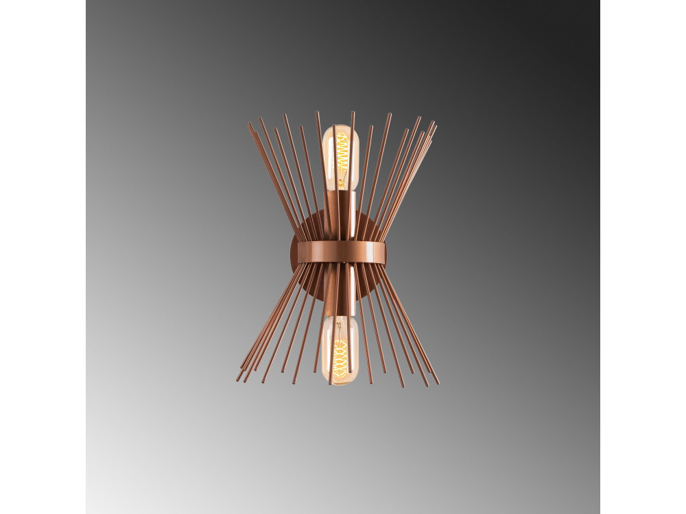 Metalen wandlamp "GMN-000010" -  23 x 16 cm - Koper