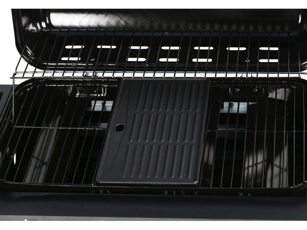 Gas BBQ gasbarbecue barbecue "Festa 5" - 5 branders waarvan 1 zijbrander - 12,9 Kw- Zwart