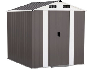 Metalen tuinhuisje "Dallas" - 4,12 m² - Taupe