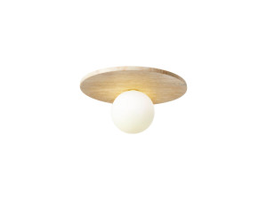 Travertin-plafondlamp "Tor-Tun" - Beige / Wit