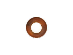 Houten wandlamp "Hand-S" - Notenhout / Wit
