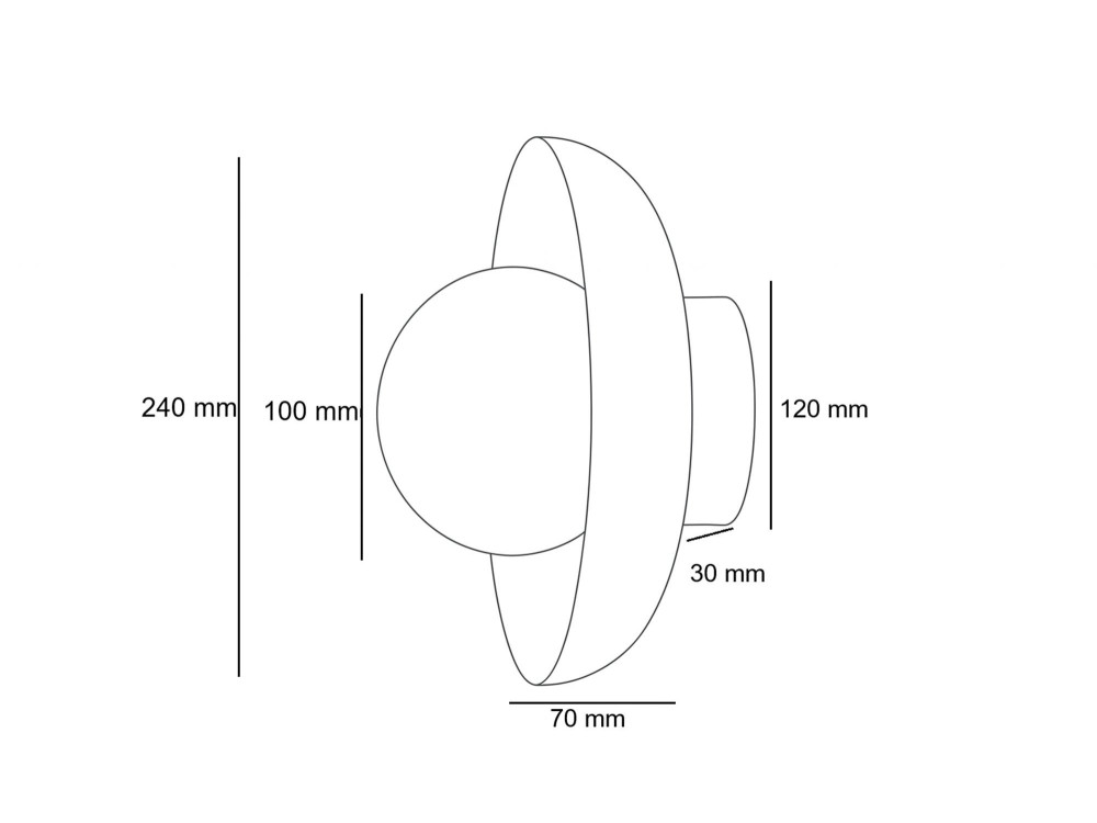 Houten wandlamp "Hand-S" - Notenhout / Wit