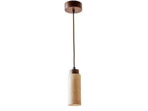 Hanglamp van hout "Babil" - Beige / Notenhout