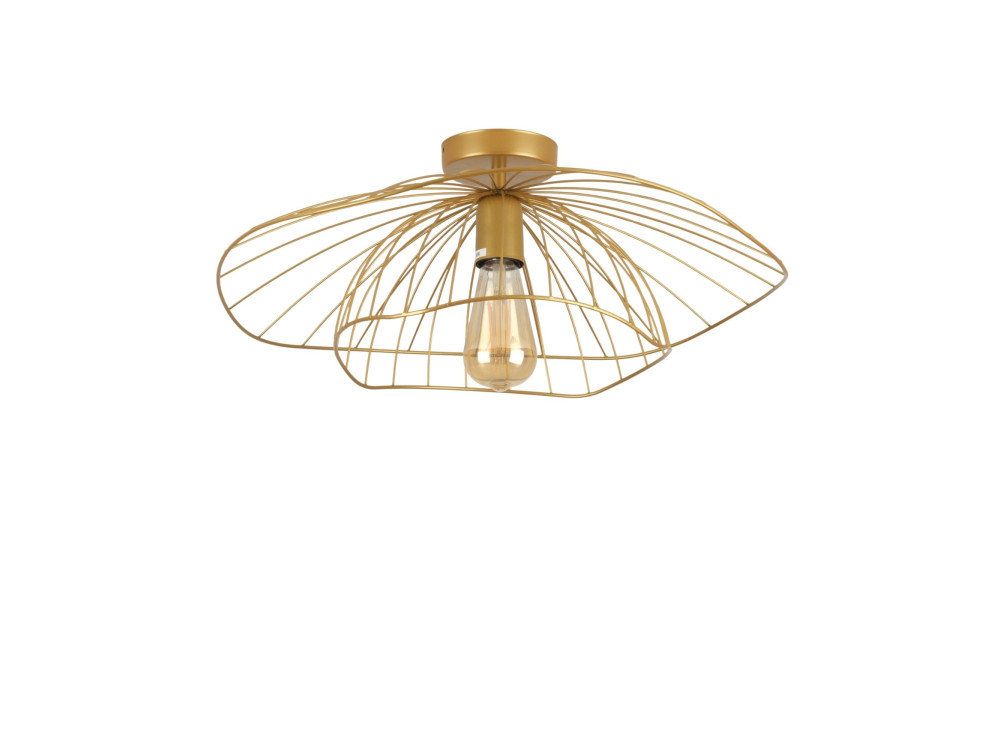 Metalen plafondlamp "Mantar" - 52 x 52 cm - Goudkleurig