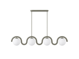Metalen kroonluchter "GEDIK-20443" - 110 x 17 cm - Grijs