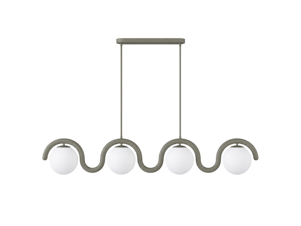 Metalen kroonluchter "GEDIK-20443" - 110 x 17 cm - Grijs