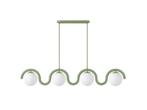 Metalen kroonluchter "GEDIK-20443" - 110 x 17 cm - Groen