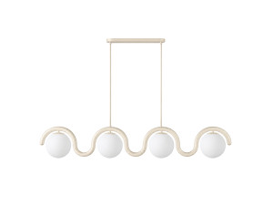 Metalen kroonluchter "GEDIK-20443" - 110 x 17 cm - Beige
