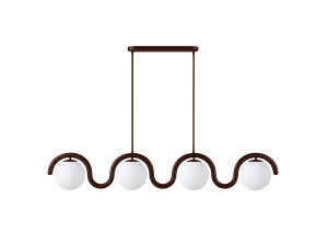Metalen kroonluchter "GEDIK-20443" - 110 x 17 cm - Bruin