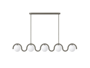 Metalen kroonluchter "GEDIK-20444" - 140 x 17 cm - Grijs