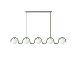 Metalen kroonluchter "GEDIK-20444" - 140 x 17 cm - Muntgroen