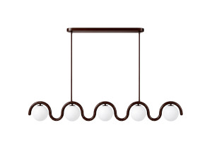 Metalen kroonluchter "GEDIK-20444" - 140 x 17 cm - Bruin