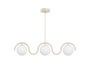 Metalen kroonluchter "GEDIK-20442" - 80 x 17 cm - Beige