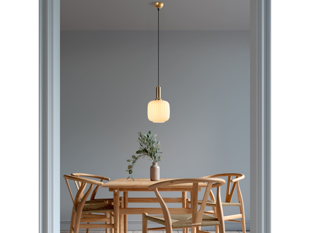 Metalen hanglamp "Asker" - 20 x 20 cm - Goudkleurig