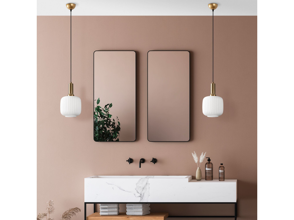 Metalen hanglamp "Asker" - 20 x 20 cm - Goudkleurig