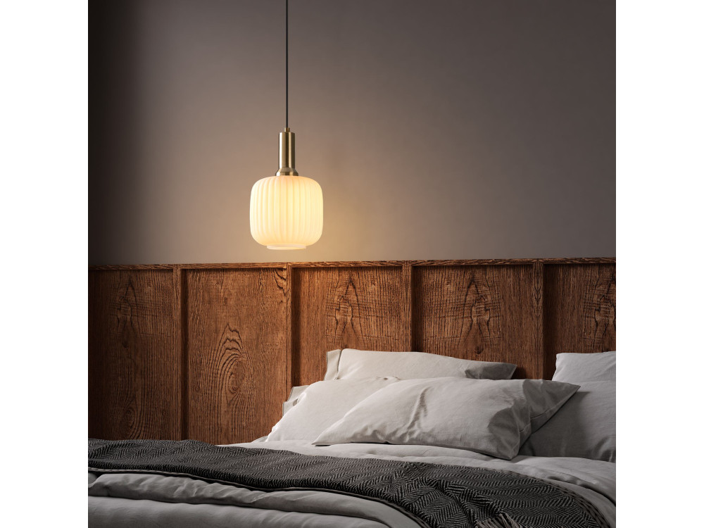 Metalen hanglamp "Asker" - 20 x 20 cm - Goudkleurig