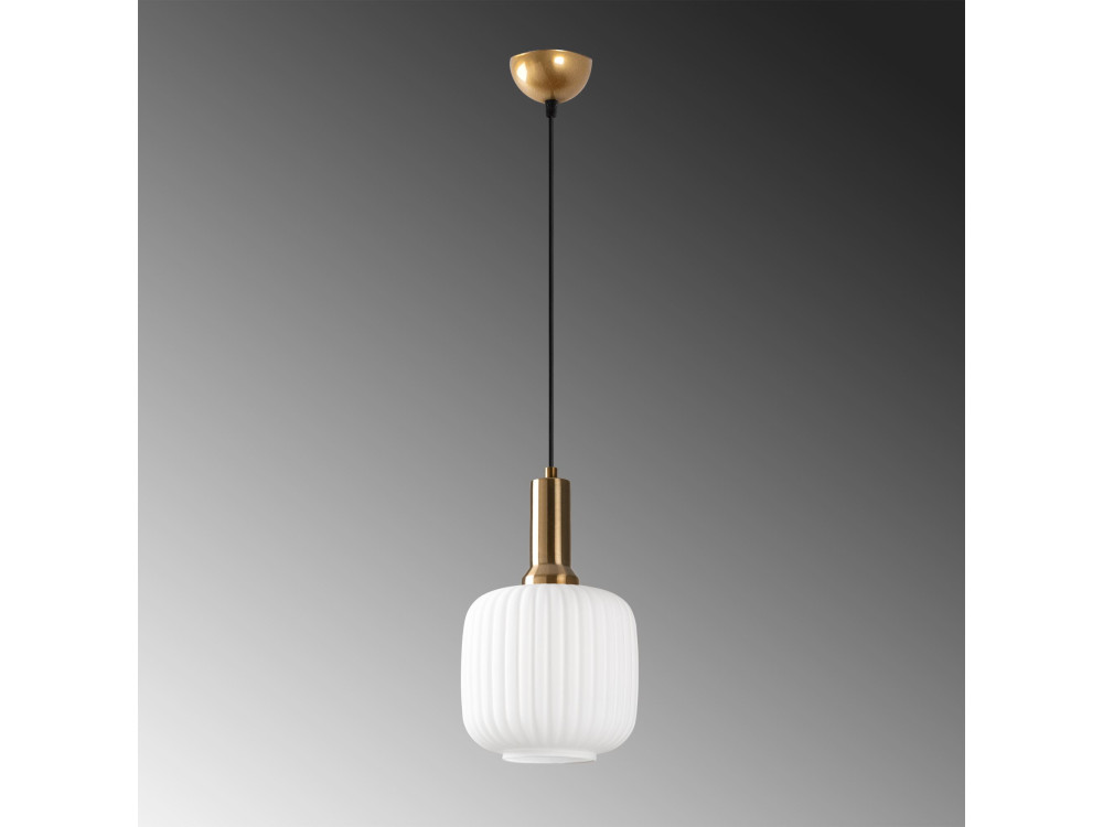 Metalen hanglamp "Asker" - 20 x 20 cm - Goudkleurig