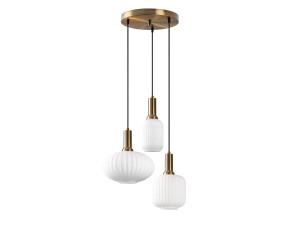 Metalen kroonluchter "Asker" - 55 x 55 cm - Goudkleurig