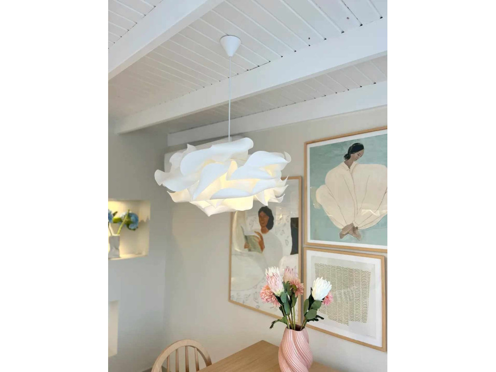 Kunststof hanglamp "MOD0009" - 58 x 58 cm - Wit
