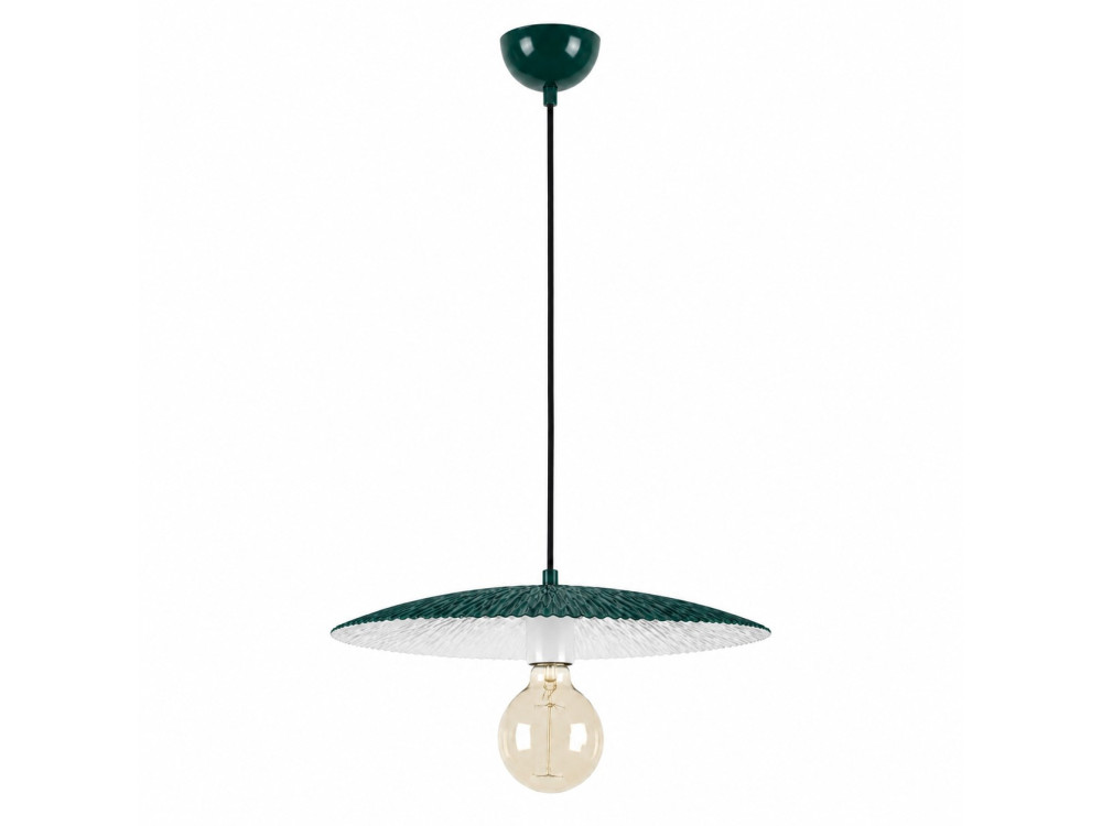 Metalen hanglamp "Soleil" - 39 x 39 cm - Donkergroen