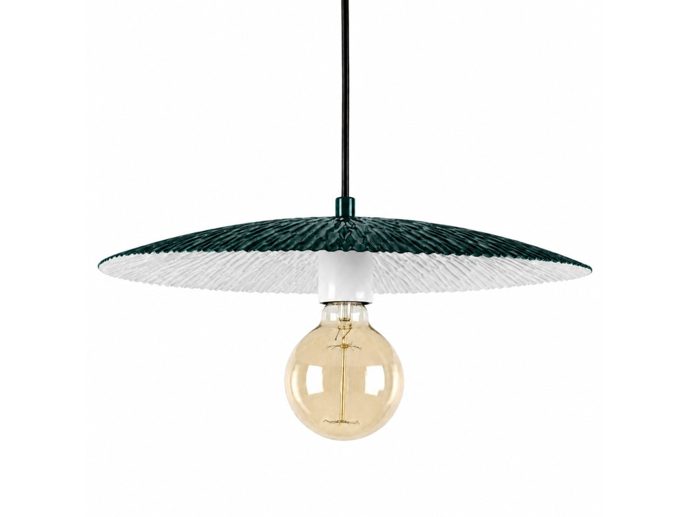 Metalen hanglamp "Soleil" - 39 x 39 cm - Donkergroen