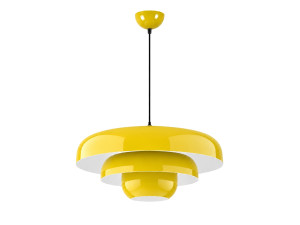 Metalen hanglamp "Layer" - 43 x 43 cm - Geel