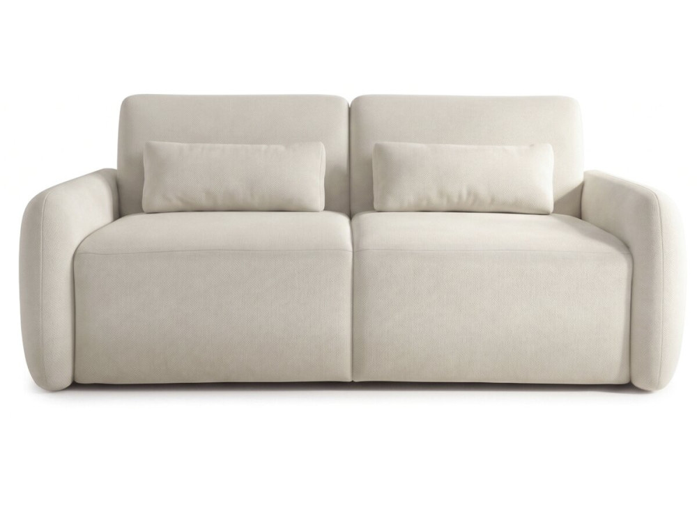 Express-slaapbank "Aurelie" - Matras 18 cm - Slaapbreedte 140 cm - 3-zits - Beige