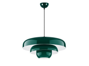 Metalen hanglamp "Layer" - 43 x 43 cm - Donkergroen
