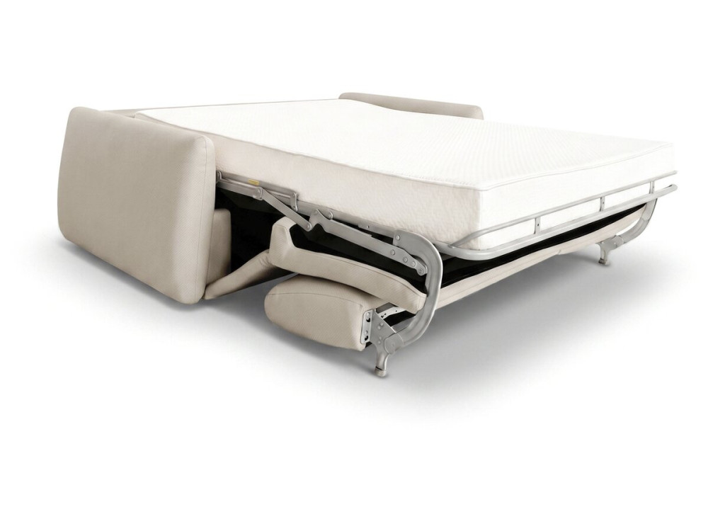 Express-slaapbank "Aurelie" - Matras 18 cm - Slaapbreedte 140 cm - 3-zits - Beige