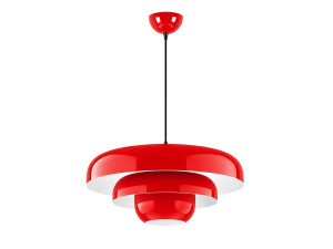 Metalen hanglamp "Layer" - 43 x 43 cm - Rood