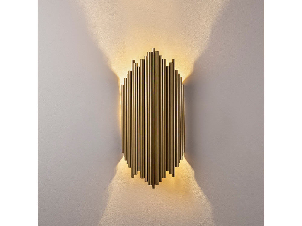 Metalen wandlamp "Kara" - 18 x 8 cm - Geel