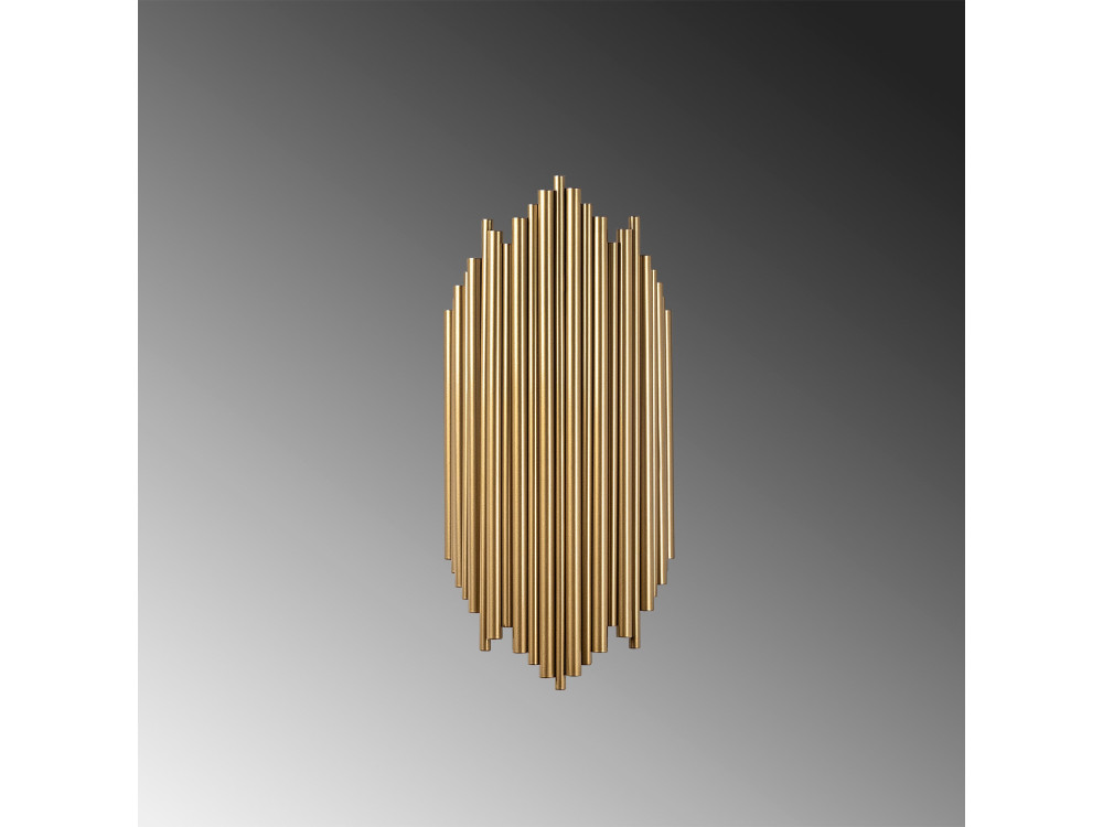 Metalen wandlamp "Kara" - 18 x 8 cm - Geel