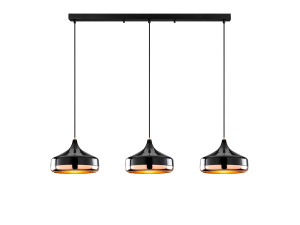 Metalen kroonluchter "Yildo" - 146 x 36 cm - Zwart