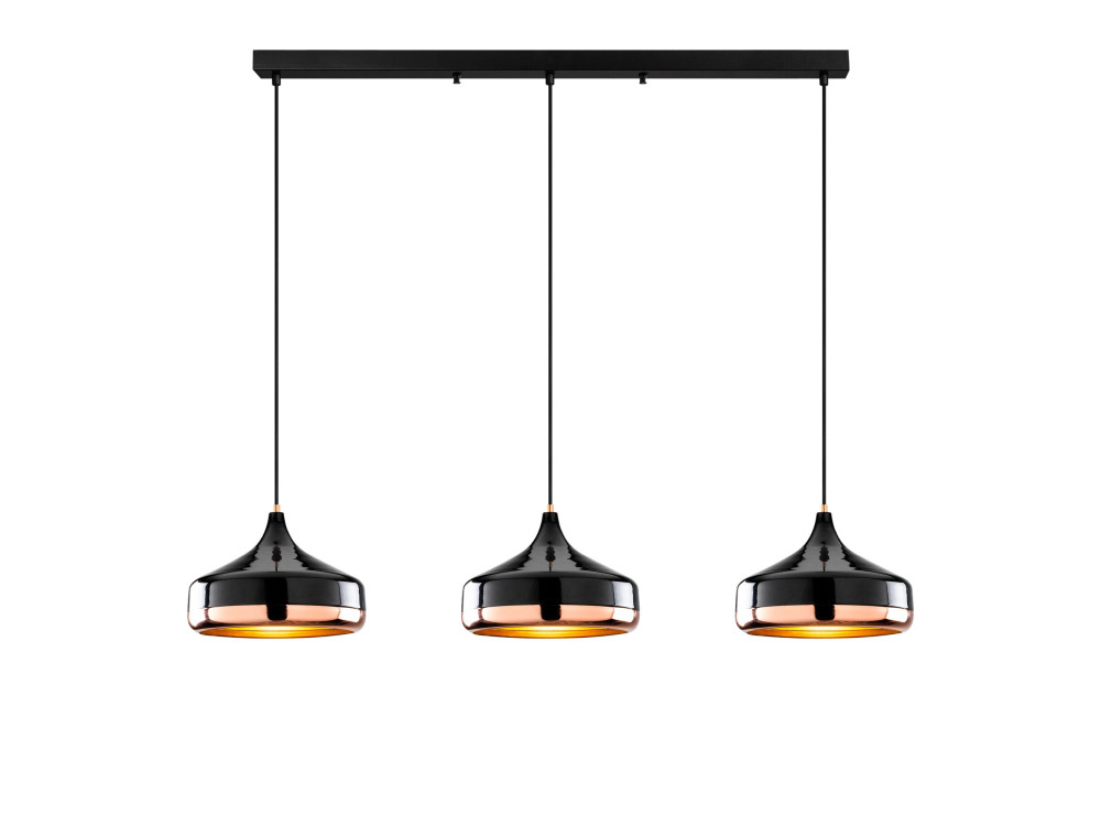 Metalen kroonluchter "Yildo" - 146 x 36 cm - Zwart