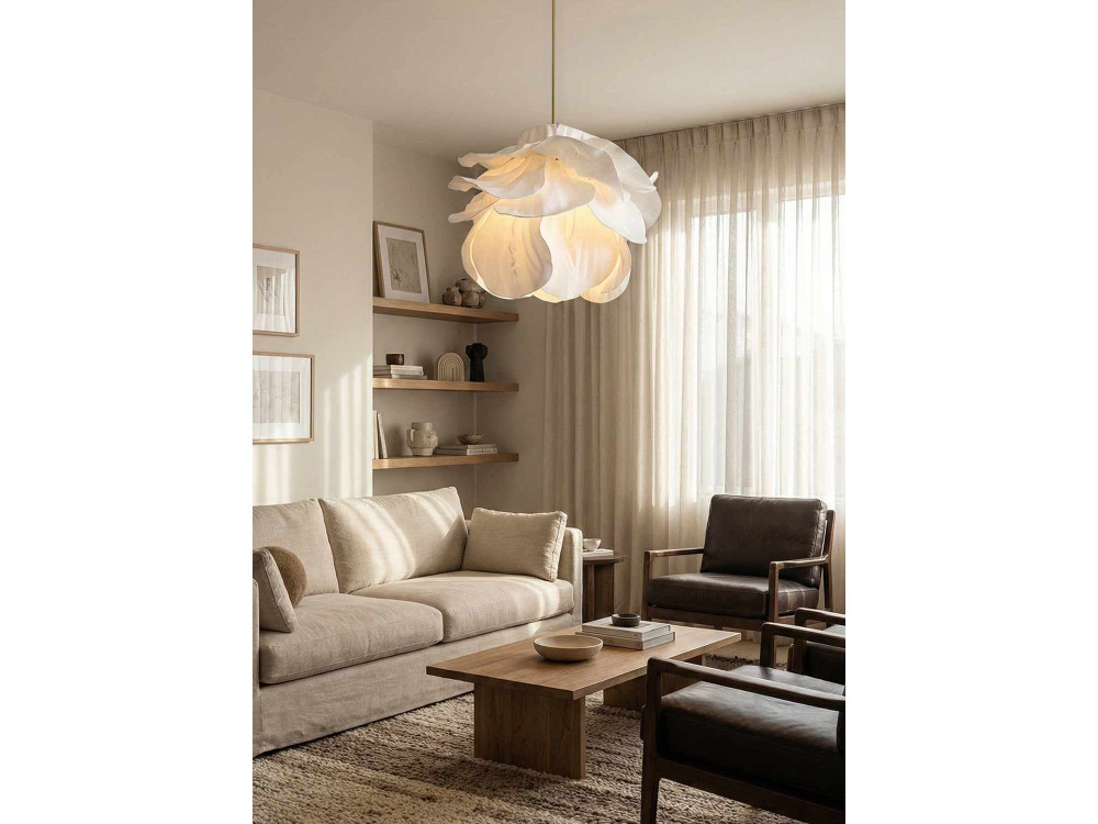 Hanglamp van kunststof "MOD0007" - 48 x 48 cm - Wit